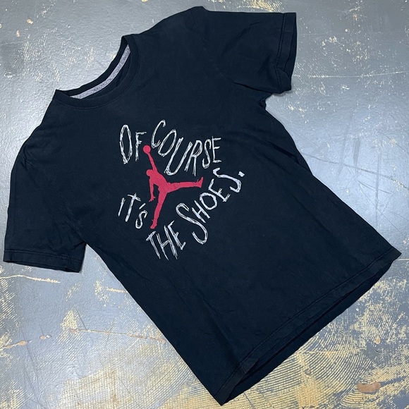 Air Jordan It’s The Shoes Shirt Medium Nike Jumpman Bred Chicago - Picture 1 of 6